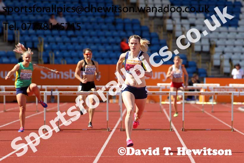 Womens 400 metres hurdles, Sainsbury's British Champs, Alexander Stadium, Birmingham. Photo: David T. Hewitson/Sprts for All Pics